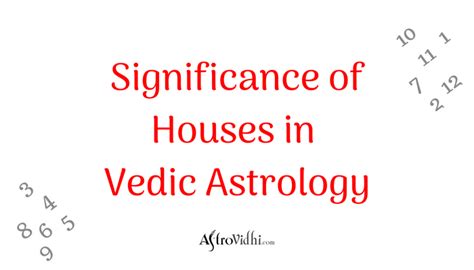 Significance Of Houses In Vedic Astrology Complete Info On 12 Houses