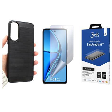 Etui do Infinix Hot 20 4G Carbon LUX czarne SZKŁO Sklep Opinie Cena