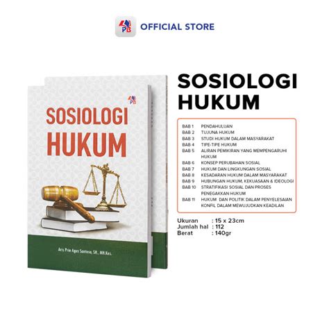 Buku Sosiologi Hukum Buku Hukum Semester 1 Pustaka Baru Lazada