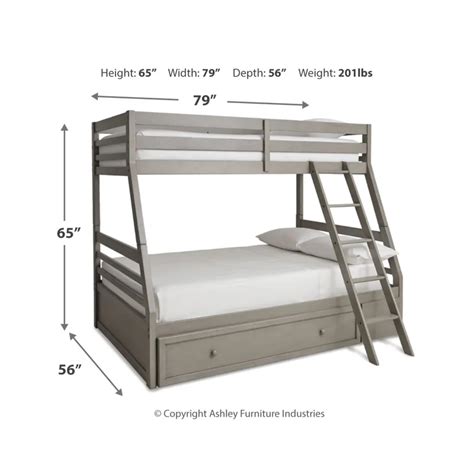 Lettner Twin Over Full Bunk Bed With 1 Large Storage Drawer B733b23 By