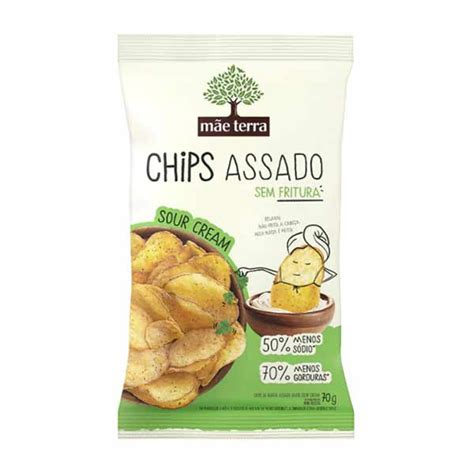 Chips De Batata Assada Sour Cream Mãe Terra 32g Me Gusta Veg