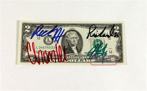 World Famous Gold And Silver Pawn Autographed 2 Dollar Bill History 4