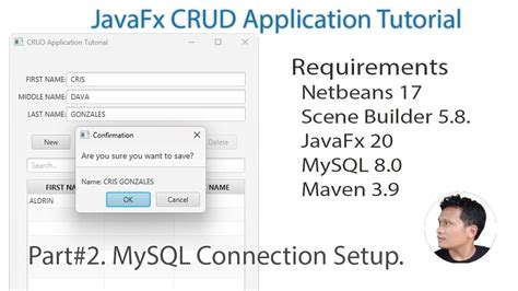 Javafx Crud Tutorial Javafx Application Connect To Mysql Part