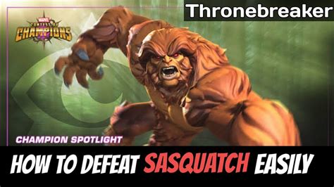 How To Defeat Sasquatch Easily Thronebreaker As Above So Below Mcoc