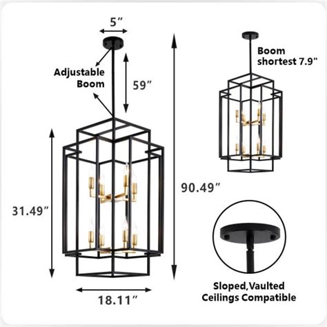 Wjshome L Mpara Colgante De Luces Farol Escalonado L Mpara Colgante