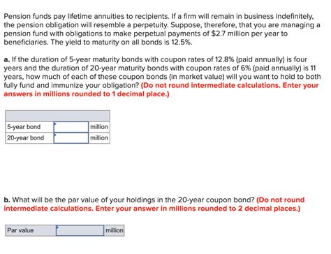 Solved Pension Funds Pay Lifetime Annuities To Recipients Chegg