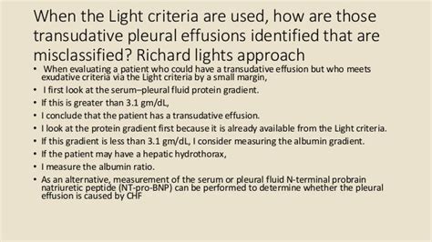 Lights criteria pleural diseases