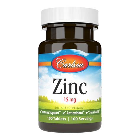 Carlson Zink 15mg 100 Tabletten Q Naturals