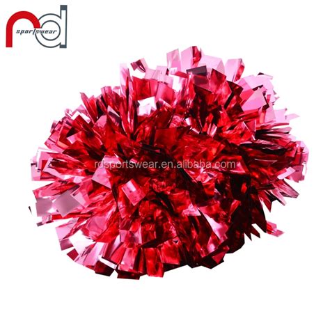 Professional Competition Metallic Foil Cheerleading Pom Pom For Dancing