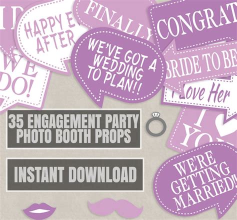 35 Pink Engagement Photo Booth Props Pink Photo Props Etsy