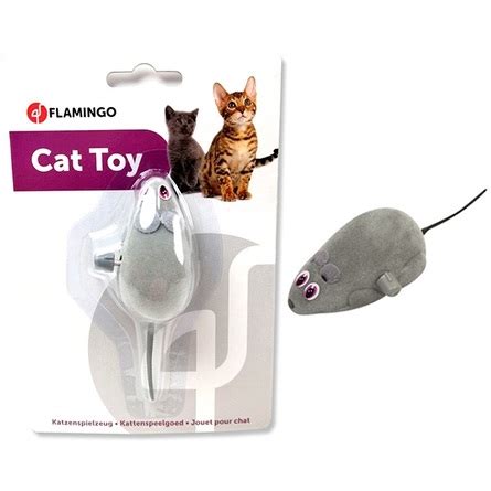 Flamingo Заводная игрушка для кошек Мышка, текстиль, 6см , арт. 285.2. ...