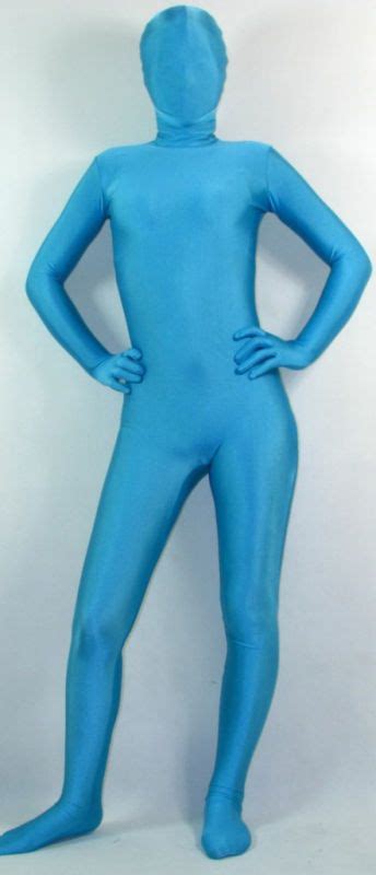 Full Body Lycra Spandex Zentai Sea Blue Bodysuit S Xxl Costume Suit Duo