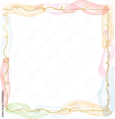 Watercolor frame background Stock Illustration | Adobe Stock