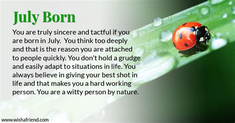 birth month    born  july