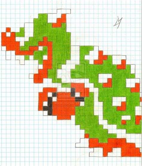 Bowser Pixel Art Grid