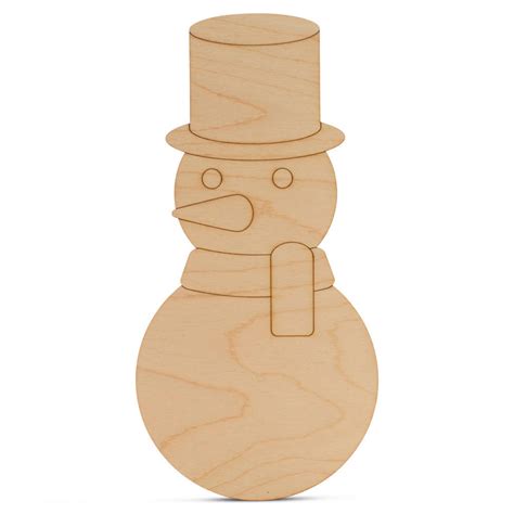 Unfinished Christmas Wood Snowman Cutout Woodpeckers Crafts