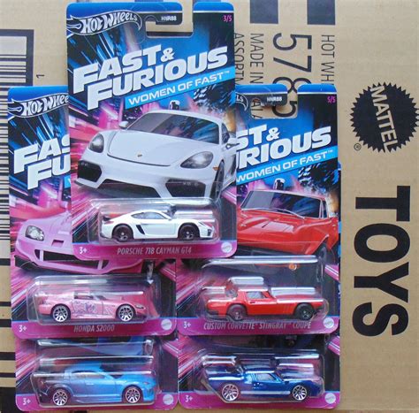 Hot Wheels Fast Furious Women Of Fast Porsche 718 Cayman GT4 Honda S2000 Mazda RX 8 Ford