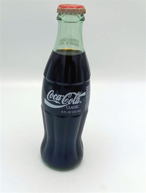 Super Bowl Green Coca Cola Bottle Full Ounce Coke Bottle Red Cap