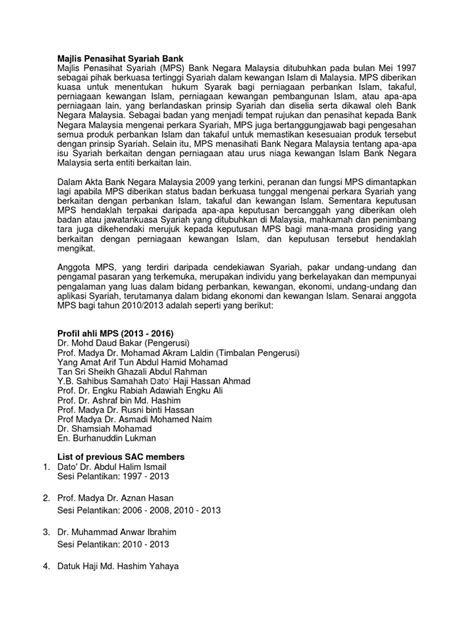 Majlis Penasihat Syariah Bank Pdf