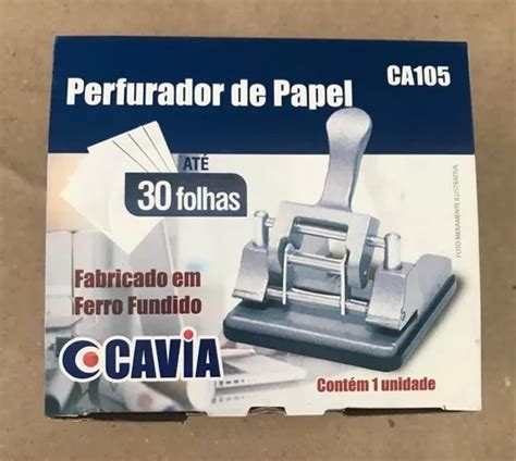 Perfurador De Papel Cavia Ca105 2 Furos Para 30 Folhas R 54 em São