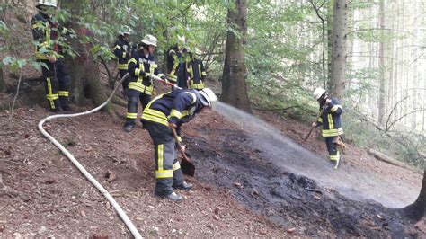 Flächenbrand klein Feuerwehr Pluwig Gusterath