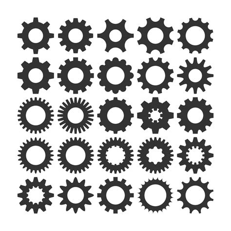 Set The Gear Icon Cogwheel Icon Gear Vector Design Illustration