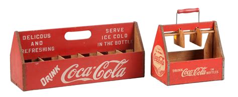 Lot Detail Lot Of Early Coca Cola Wooden Carriers