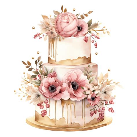 Premium Ai Image Beautiful Wedding Cake In A Boho Style Clipart