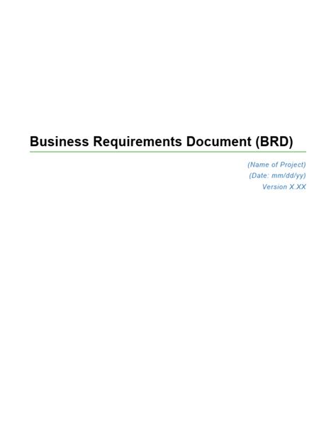 BRD Template | PDF | Business Process | Use Case