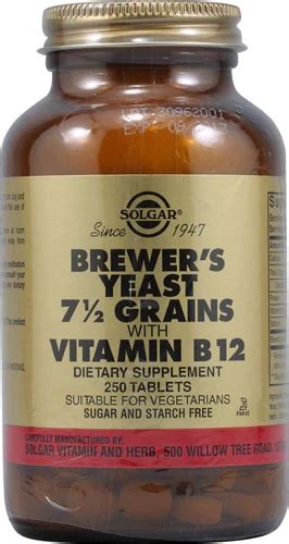 Comprar Solgar Brewer S Yeast Grains With Vitamin B12 250 Tablets Preço No Brasil Loja Online