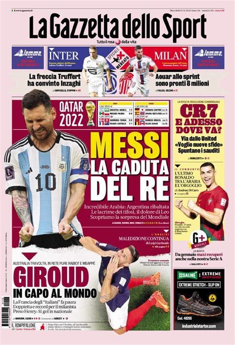 Capa La Gazzeta Dello Sport Novembro Capasjornais Pt