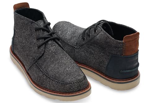 Lyst - Toms Black Herringbone Men's Chukka Boots in Black for Men