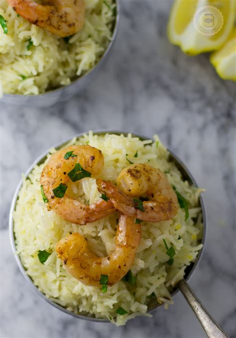 LEMON GARLIC HERB RICE WITH SHRIMP | Little Spice Jar