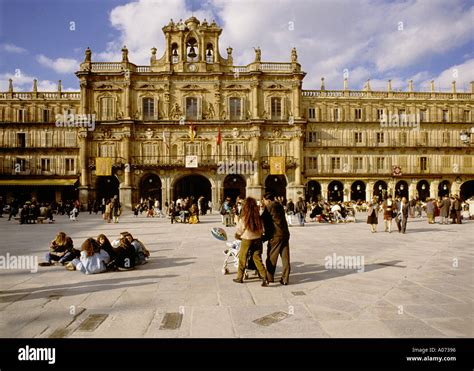 The Plaza Mayor Main Square Salamanca Spain Stock Photo - Alamy