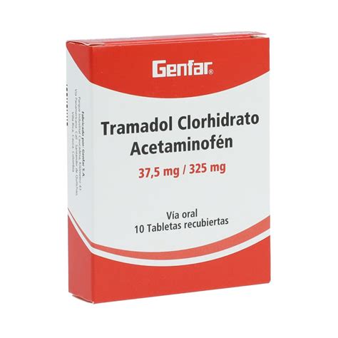 Tramadol Acetaminof N Mg Tableta Recubierta Caja X Genfar