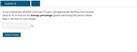 A City S Population Doubled In The Past Years Chegg