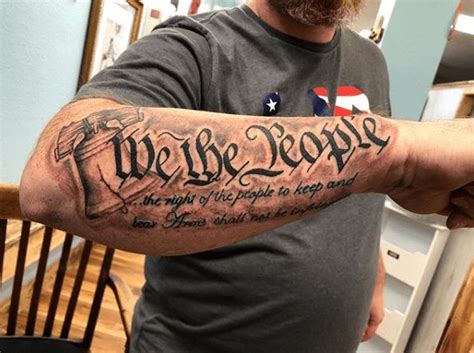 Patriotic We The People Tattoo Design Ideas Patriotic Tattoos