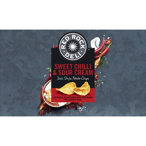 Red Rock Deli Potato Chips Multipack Sweet Chilli Sour Cream Deli