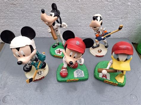 Figurine Zeldzame Mickey Mouse Donald Duck En Goofy Als Honkbal