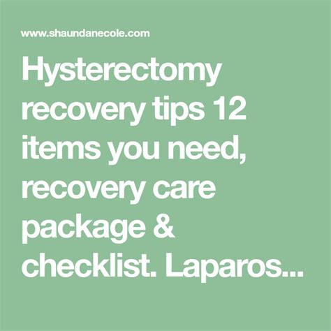 Hysterectomy Recovery Tips 12 Items You Need Recovery Care Package