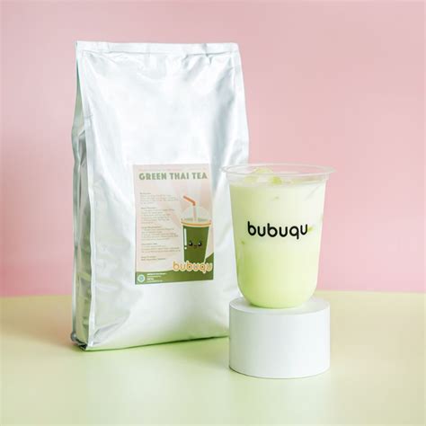 Jual Bubuqu Bubuk Minuman Rasa Green Thai Milk Tea Powder Drink Bubuk