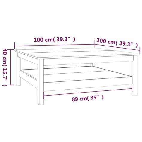 Gototop Table Basse Blanc X X Cm Bois Massif De Pin A