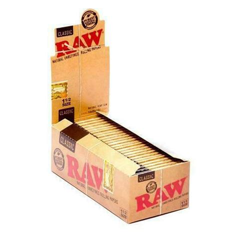 Raw Classic 1 1 2 Rolling Papers 25ct World Wholesale