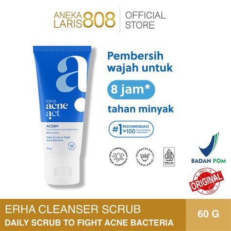 Jual Erha Acneact Acsbp Acne Cleanser Scrub Beta Plus G Sabun