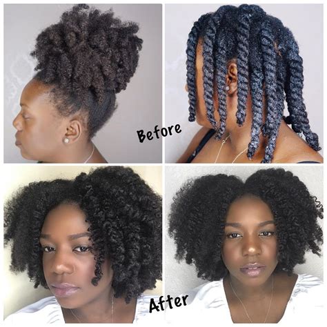 Before and After Natural Hair Transformation