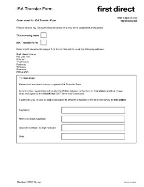 Fillable Online Tax On Savings Stocks And Shares ISA Transfer History