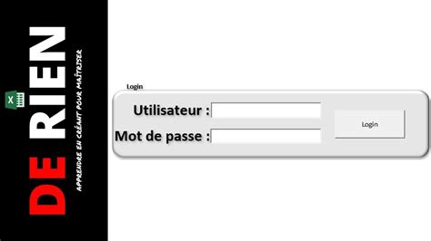 Comment Créer Un Mot De Passe Et Utilisateurs Avec Excel Vba Tutoriel Excel De Rien Youtube