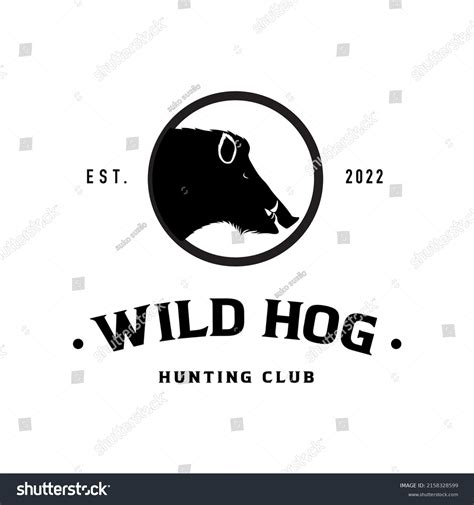 Wild Hog Hunting Club Logo Company Stock Vector (Royalty Free ...