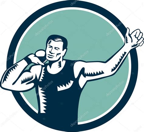Shot Put Thrower Silhouette