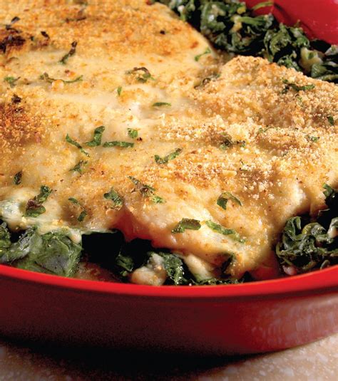 Baked Haddock with Spinach and Cheese Sauce Recipe - Healthy Recipe